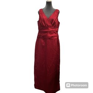 Crimson Red Floor Length Dress by David’s Bridal SZ16